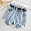 Bear Leader Girls Kids Casual Shorts Sommar Barn Fashion Short Pants Toddler Baby Denim Byxor Tjej Kall Kläder 2-7Y 210708