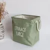 Foldable Large Size Cotton Linen Home Storage Basket Life Clothing Toy Clothesp Thicken Bags