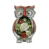 Garden Statue Owl Figurines, Solar Powered Resin Animal Sculpture med 5 LED-lampor för uteplats, gräsmatta, trädgårdsinredning