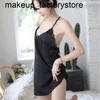 Massage kant diepe v-hals nachthemd sexy lingerie nachthems nachtkleding nachtjurk vrouwen mouwloze nachtkleding faux zijde satijnen nachthemd