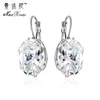 Ovale Vorm Crystal Earring 6 Kleuren Zirconia Steen Hoepel Oorbellen Voor Vrouwen en Meisjes Fashion Party Jewelry2617