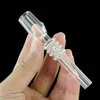 3.1 '' Quartz Nail Multi-fonction Outil Pipe à eau en verre Accessoires pour fumer tenue 14mm * 80mm couleur claire