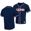 NCAAカスタムUConn Huskies College Baseball Jersey 26 T.C.シモンズ27ジャックピーターセン30クリスブラウン31ジミーワン32ミッチェルパスカレラ34ブレイディアフティム36ジャスティン