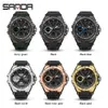 Sanda G Style Sport Wrist Saat Erkekleri ES Askeri Ordu Kolluluğu Led Dijital Kuvars Çift Ekran Erkek Su Geçirmez 2107286419030