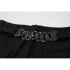 한국 패션 체인 높은 허리 반바지 여름 streetwear 포켓 무릎 길이 바지 사파리 스타일 디자인 바지 210515