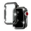 Étui en diamant + protecteur d'écran en verre trempé pour Apple Watch 38mm 42mm 40mm 44mm étui de protection pour pare-chocs