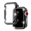 Diamond Case + Tempered Glass Screen Protector voor Apple Horloge 38mm 42mm 40mm 44mm Bumper Cover Case