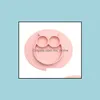 Baby Feeding Suction Plate Newborn Sile Tray Vajillas Plato Infant Dishes Pratos Kid Eating Bowl Placemat Infantil Drop Ship Delivery 2021 O