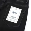 Зимний теплый флис подкладочные джинсы мужские черные тонкие пригодные джинсовые брюки высокого качества толстые джинс SK130015 210622