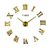 Relógios de parede Relógio romano 3D Design moderno Design Diy acrílico Espelho Espelétrico Sala de estar Decoração de casa grande mural MUTO MUTO