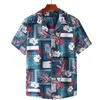 Floral Shirts Männer Drucken Kurzarm Casual Aloha Hemd Herren Strand Urlaub Hawaiian Camisas Sommer Marke Gemütliche Blume Camisa 210524