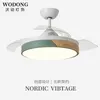 Takfläktar Modern fläkt med LED -ljus Lamp Nordic Minimalist för vardagsrum Ventilador de Techo Home Decor BC50DD