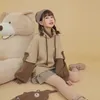 Harajuku Aesthetik Ayı Anime Hoodie Kadın Kore Kawaii Crewneck Uzun Kollu Boy Streetwear KPOP Güz Kış Giysileri Tops 210721
