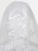 Bridal Veils Muslim Wedding For Brides 2021 Islamic Hijab Beading Crystals Lace Appliques Edge Elbow Length Head Covering 197M