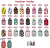 Neoprene Sanitizer Bottle Holder RTS Parfym Keychain Bags Portable Key Rings Hands tvålflaskhållare täcker 30 ml tom flask DAS340