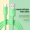 USB Cables 3A Fast Data Charging Charger Wire Cord Liquid Silicone Cable 1M