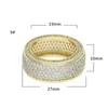 Micro Pave Cubic Zircon Round Ring Full Iced Out Bling Hip Hop Diamond Jewelry för Male276D6152894