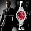 Diamantes completos Moda Reloj de cuarzo Hombres Iced Out Lujo Diseñador clásico Plata Acero inoxidable Relojes para hombre Hip Hop Reloj Hombre W2194