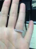 Charm Eternity 4mm Lab Diamond CZ Ring 925 Sterling Silver Bijou Engagement Band de mariage anneaux pour femmes bijoux de fête nuptiale9005923