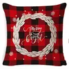 Christmas Pillow Case Lniana Amazon Kreatywny Moda Strona główna Super Miękkie Poduszki Pokrywa Transgraniczna Nowy Xmas Elk Liście Kwiat Holidas Poszewki na zamówienie Make Logo