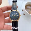 Classic New Men Automatic Mechanical Watches Gradient Color Dial Multi-function Sport Calendar Watch Genuine Leather 40mm