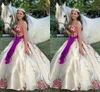 фиолетовый белый quinceanera платья