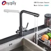 Rubinetto da cucina con acqua pura di lusso in ottone bianco nero, doppia maniglia e miscelatore da cucina con filtro a 3 vie per acqua potabile fredda 211108