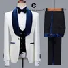 Men's Suits & Blazers Cenne Des Graoom Latest Coat Design Men Tailor-Made Tuxedo 4 Pieces Blazer Velvet Lapel Wedding Party Groom Costume Ho