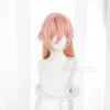 Hot Game Genshin Impact Yan Fei Cosplay Wig Yanfei Gradient Pink White 60cm Lång värmebeständig syntetisk hår Kvinnor Rollspel Y0903