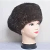 Mode hiver chaud femmes tricot casquettes vison chapeaux bérets réel naturel vison fourrure chapeau bonnets