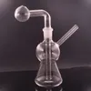 günstigste Mini-Glas-Ölbrenner-Bong mit Downstem-Topf, dickes Pyrex-Recycler-Rauchwasserrohr, Recycler-Ölbrenner-Bong, 14-mm-Verbindung, 6 Zoll