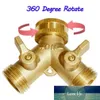 Garden Hose Y Valve Connectors Brass Hose Splitter Brass Y Valve Water Garden Hose Adapter 2 Way Y Valve Presure Washer Factory price expert design Quality Latest