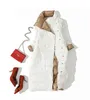 LUZUZI Doppelseitige Damen-Winter-Daunenjacke, modischer langer Puffermantel, weiblicher zweireihiger warmer weißer Entendaunenparka 211130