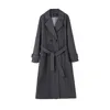 Abrigo de lana acolchado de invierno Toppies, abrigo largo de gran tamaño para mujer, prendas de vestir con doble botonadura, manteau femme 210930