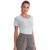 100% Lin T-shirt Femme Summer O-Cou Manches courtes Filles Basic Tee M30204 210526