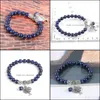 Perles, Brins Bracelets Bijoux Chakra Pierre Naturelle Lapis Lazi Arbre De Vie Bracelet Mala Perles Reiki Guérison Méditation Énergie Bracelets D