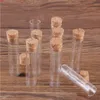 Großhandel 100 Stück 6 ml 16 x 65 mm Reagenzgläser mit Korkdeckel, Glasgefäße, Fläschchen, kleine Flaschen für DIY-Bastelzubehör, hohe Menge