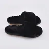 Pantoufles femmes mode réel mouton diapositives cheveux plats automne hiver chaud intérieur mignon Girlslippers