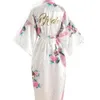 Silk Bridesmaid Bride Robe Maid Of Honor Robe Mother Of The Robes Women Satin Wedding Kimono Sexy Nightgown Dress Woman Bathrobe 210901