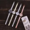 ساعة Wristwatches Fashion Women Stainless Steel Silver Gold Watch فريدة من نوعها الساعات البسيطة العادية Quartz Clock Montre Femme