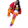 Designer Women Pants Straight Fashion Printed Trousers Tie Dye Multi Bag Bottoms Overalls 4 Colors
