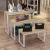 Clothing store high and low platform Commercial Furniture shopping mall display racks bag shoe rack water table