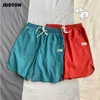 JDDTON Herren Neue Bunte Sommer Dünne Plus Größe Lose Surf Meer Shorts Atmungsaktive Strand Sweatshorts Casual Jogger 5XL Hosen JE422 P0806