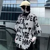 Korobov Coreano Chic Lettera Stampa Camicette da donna Nuova estate Harajuku Camicie femminili Monopetto Manica corta Blusas Mujer 210430