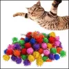 Gato Brinquedos Suprimentos Pet Home Jardim 100 pçs / lote colorf mini brilho brilhante brilho esfera pequena pomba para brinquedos1 entrega de gota 2021 76yhz