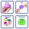 Grande Tamanho Glitter Esponjoso Mochi Squisity Fidget Sensory Brinquedos Kawaii Animal Stress Esfera Pó Divertido Soft Antistress Squeeze Crianças Brinquedo 0706