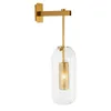 Modernt glas sänglampor Fixture Nordic Sconce Lighting Armatur Golden Living Room Hallway Traches Lights Home Decor 210724