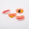 Halloween Denture Leksaker Buck Tänder Vampyr Tänder Zombie Scisor Rolig Cosplay Plast Soft Braces W-00861