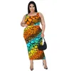 Plus Size Trainingspakken Sexy XL ~ 5XL Tweedelige Set Luipaard Print Vrouwen Lange Bodycon Rok En Crop Tops zomer 2 Sets Dames Outfits