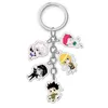 5 pçs / set Coleção de anime Buckle Taru Majutsu Nenhum índice Acrílico Keychain Comic Figura Transparente Pingentes Chave Anel G1019